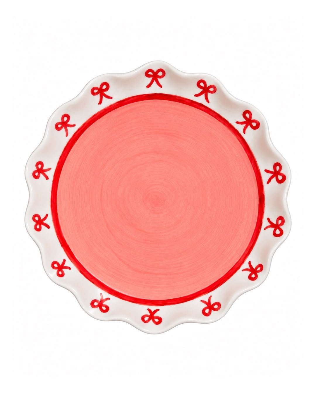 Bow Dessert Plate, top view